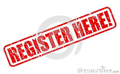 Register here red stamp text Vector Illustration