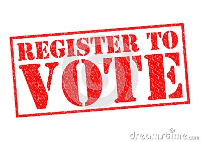 REGISTER TO VOTE Stock Photo