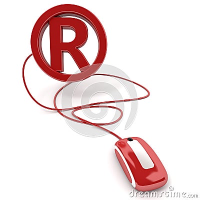 Registered mark online Stock Photo