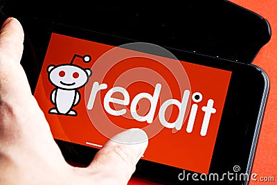 Reddit is a social news aggregation, web content, and discussion website. Registered members submit content to the site. Reddit lo Editorial Stock Photo