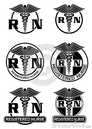 Registered Nurse Designs Graphic Style Vector Illustration