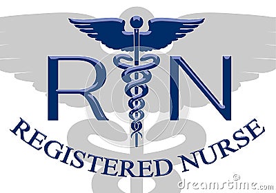 Registered Nurse Graphic Emblem D Vector Illustration