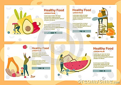 Registration Button for Healthy Dieting Course. Vector Illustration