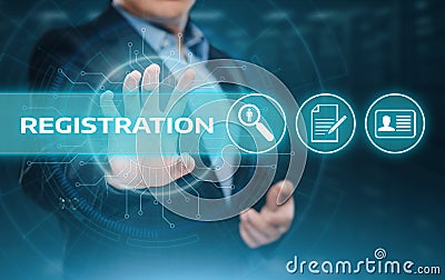 Registration Online Membership Network Internet Business Technology Concept Stock Photo