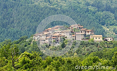 Regnano, old village in Tuscany Stock Photo