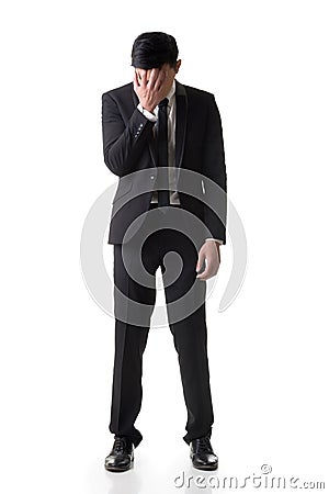 Regret young business man Stock Photo