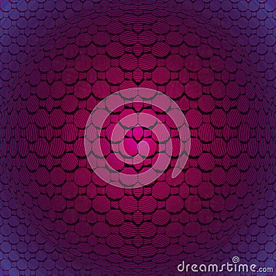 Regular centered octagons hexagons and square pattern violet and purple convex and shining Stock Photo