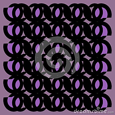 Regular ellipses ornaments black and purple framed Stock Photo