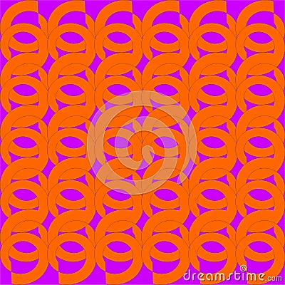 Regular ellipses ornaments orange and purple overlaying Stock Photo