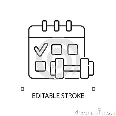 Regular exercise linear icon Vector Illustration