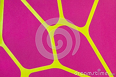 Regular geometric fabric texture yellow and violet background, cloth pattern Stock Photo