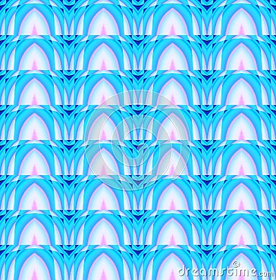 Regular pattern turquoise blue and white with pink and dark blue elements Stock Photo