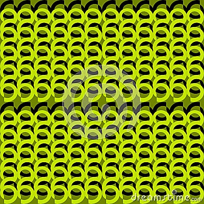 Regular round pattern green and blacken overlaying Stock Photo