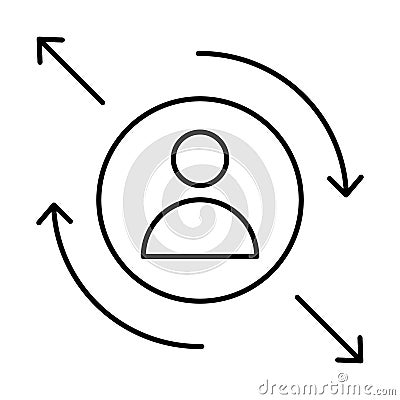 Regular visitor, returning visitor Vector Icon which can easily modify Vector Illustration