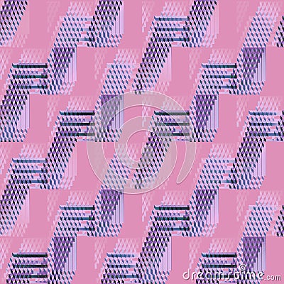 Regular waffle-weave pattern purple pink violet diagonally Stock Photo