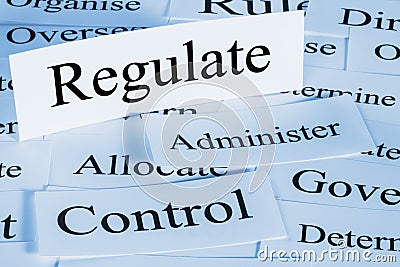 Regulate Concept Definition in Words Stock Photo