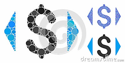 Regulate Price Mosaic Icon of Round Dots Stock Photo