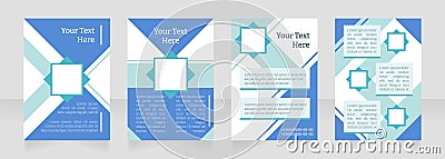 Regulations for hospital visitors blank brochure layout design. Vertical poster template set with empty copy space for text. Vector Illustration