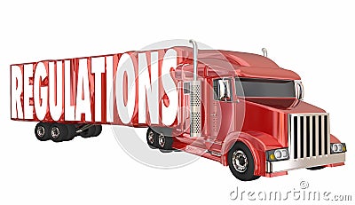 Regulations Trucking Transportation Shipping Laws Rules Stock Photo