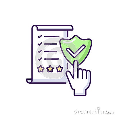 Regulatory compliance RGB color icon Vector Illustration