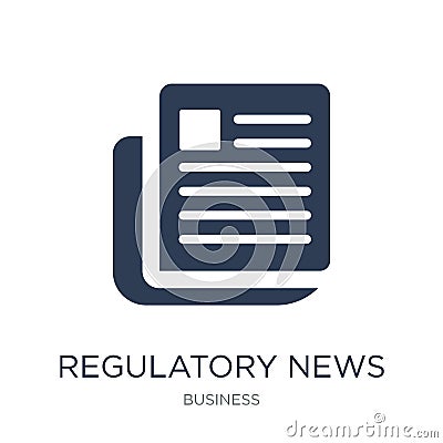 Regulatory News Service (RNS) icon. Trendy flat vector Regulator Vector Illustration