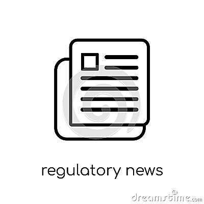 Regulatory News Service (RNS) icon. Trendy modern flat linear ve Vector Illustration