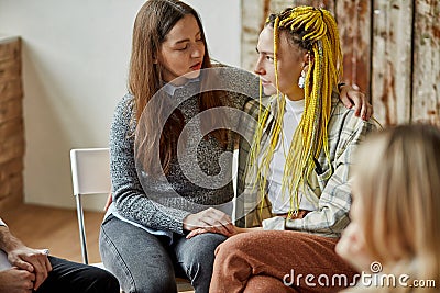 Rehab group meeting, anonymous alcoholics Stock Photo