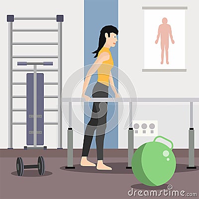 Rehabilitation Center and Athlete Physiotherapy Ad Vector Illustration