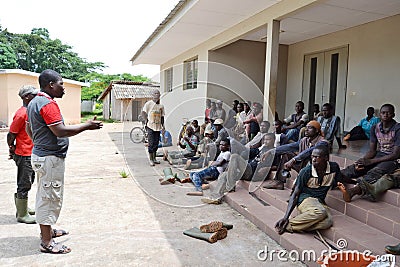 REHABILITATION OF FORMER FIGHTERS IN IVORY COAST (SARD) Editorial Stock Photo