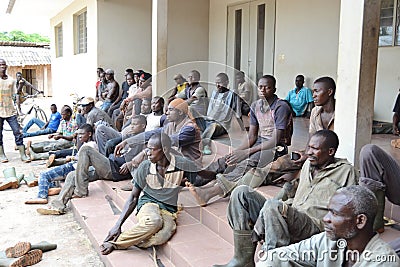 REHABILITATION OF FORMER FIGHTERS IN IVORY COAST (SARD) Editorial Stock Photo