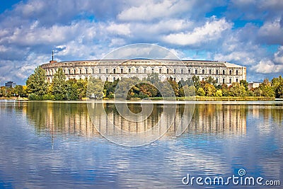 Reich Kongresshalle oor congress hall and the documentation center on former Nazi party rally grounds in Nuremberg Editorial Stock Photo