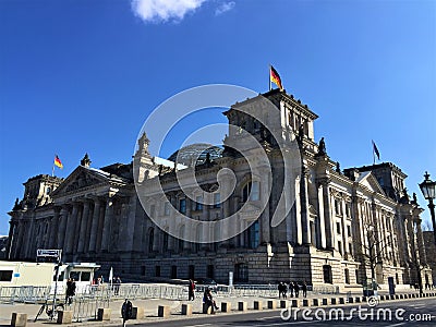 Reichstag Building exterior street view, Berlin, Germany Editorial Stock Photo