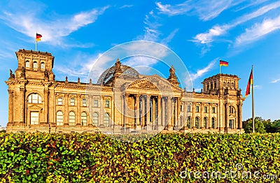 The Reichstag or German Government building, side view, Berlin, Germany Stock Photo