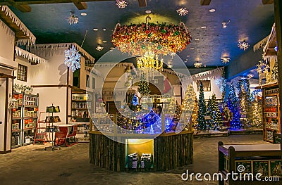 The reign of Santa Claus shop with christmas articles Editorial Stock Photo