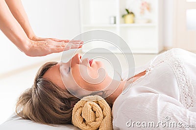 Reiki healing Stock Photo