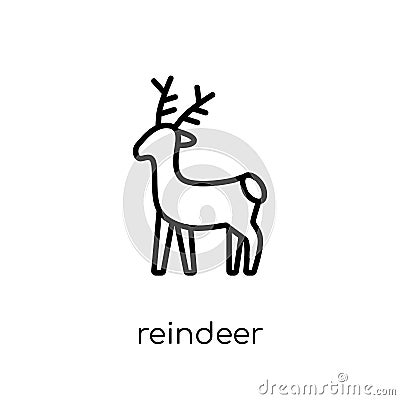 Reindeer icon from Christmas collection. Vector Illustration