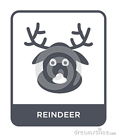 reindeer icon in trendy design style. reindeer icon isolated on white background. reindeer vector icon simple and modern flat Vector Illustration