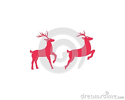 reindeer illustration design template Vector Illustration