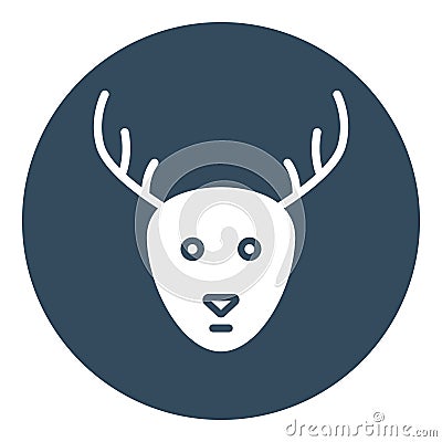 Reindeer Isolated Vector Icon which can be easily modified or edited as you want Stock Photo