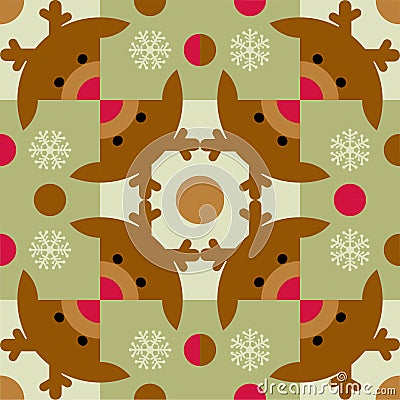 Reindeer pattern Vector Illustration