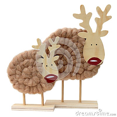 Reindeer rudolf christmas decorations Stock Photo