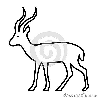 Reindeer Vector icon which can easily modify or edit Vector Illustration