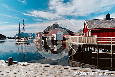Reine Town in Norway Stock Photo