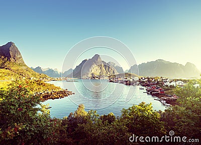 Reine Village, Lofoten Islands, Norway Stock Photo