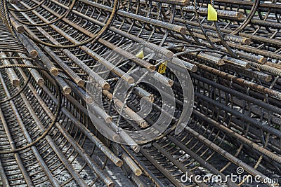 Reinforcement rebar cages 4 Stock Photo