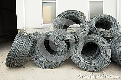 Reinforcing steel bars Stock Photo