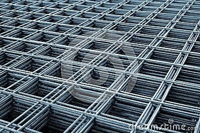 Reinforcing steel mesh Stock Photo