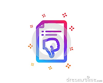 Reject file icon. Decline document sign. Vector Vector Illustration