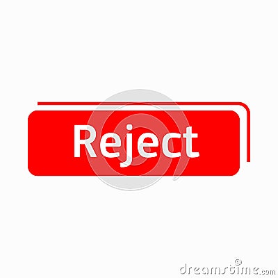 Reject icon in simple style Stock Photo