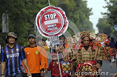 Reject money politics Editorial Stock Photo